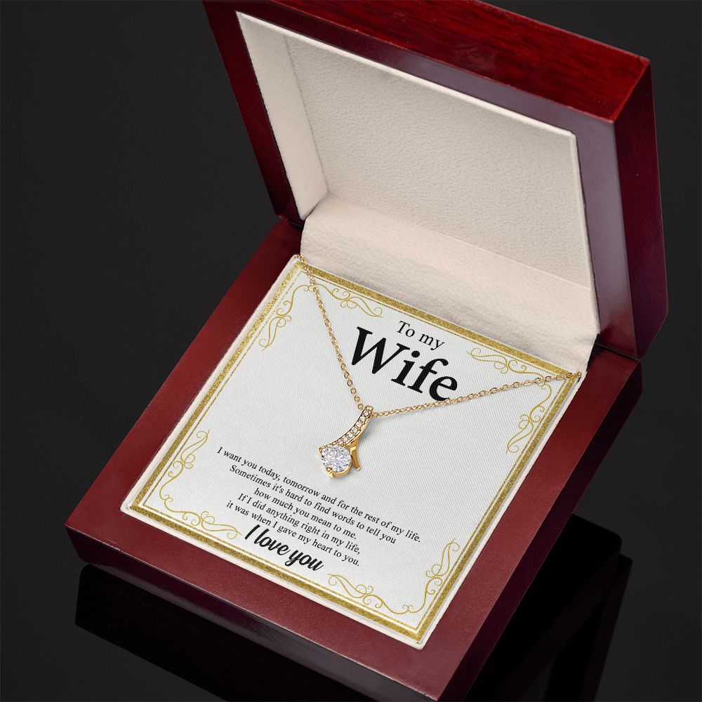 To My Wife Alluring Love Necklace Gift for Wife Valentines Day Gift for Her Alluring Beauty Necklace