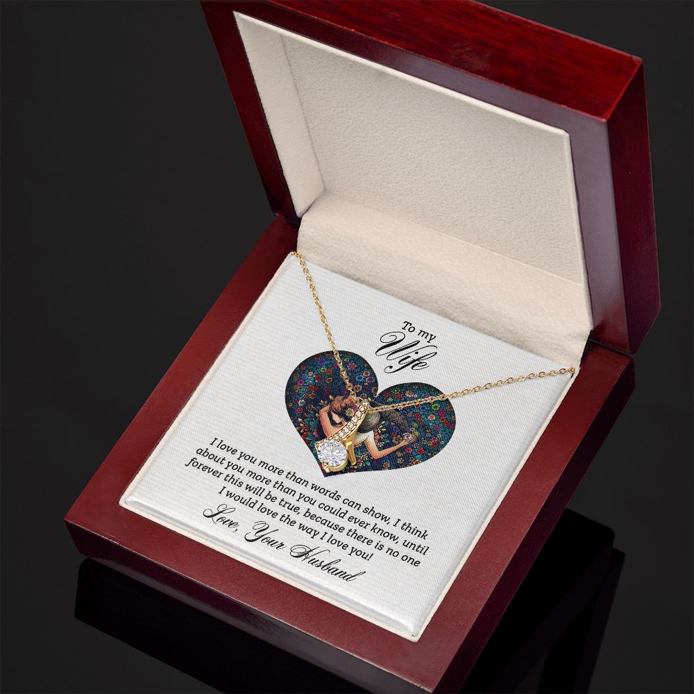 Birthday Gifts For Wife, Necklace Gifts For Wife From Husband, To My Wife Jewelry For Women , To My Wife Necklace  from Husband Wedding Anniversary Present For Wife, Beautiful Wife Jewelry Christmas23 Alluring Beauty Necklace