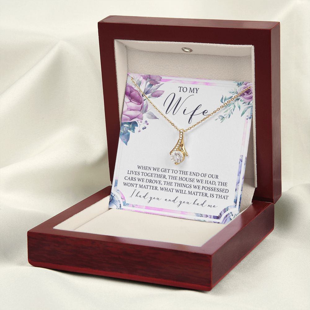 Birthday Gifts For Wife, Necklace Gifts For Wife From Husband, To My Wife Jewelry For Women , To My Wife Necklace  from Husband Wedding Anniversary Present For Wife, Beautiful Wife Jewelry Christmas 5 Alluring Beauty Necklace