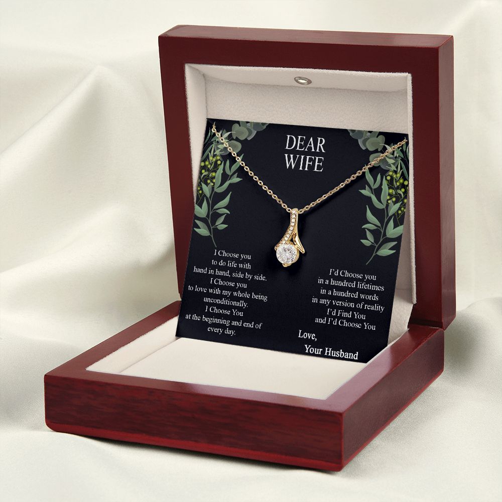 Birthday Gifts For Wife, Necklace Gifts For Wife From Husband, To My Wife Jewelry For Women , To My Wife Necklace  from Husband Wedding Anniversary Present For Wife, Beautiful Wife Jewelry Christmas12 Alluring Beauty Necklace