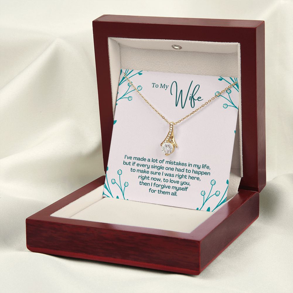 To My Wife Necklace Pendant Gift From Husband I've Made A Lot Of Mistakes With Message Card and Gift Box. Valentine's Day Gift For Wife Future Wife Alluring Beauty Necklace
