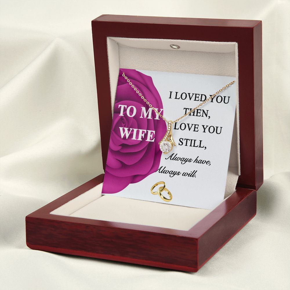 To My Wife Necklace -gift for Wife, Birthday Anniversary Necklace From HUsband Alluring Beauty Necklace