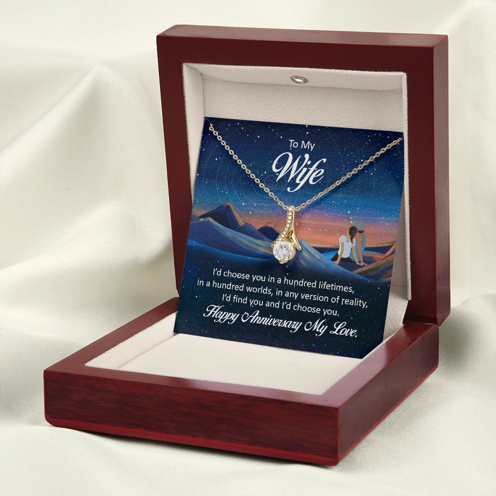 Birthday Gifts For Wife, Necklace Gifts For Wife From Husband, To My Wife Jewelry For Women , To My Wife Necklace  from Husband Wedding Anniversary Present For Wife, Beautiful Wife Jewelry Christmas26 Alluring Beauty Necklace