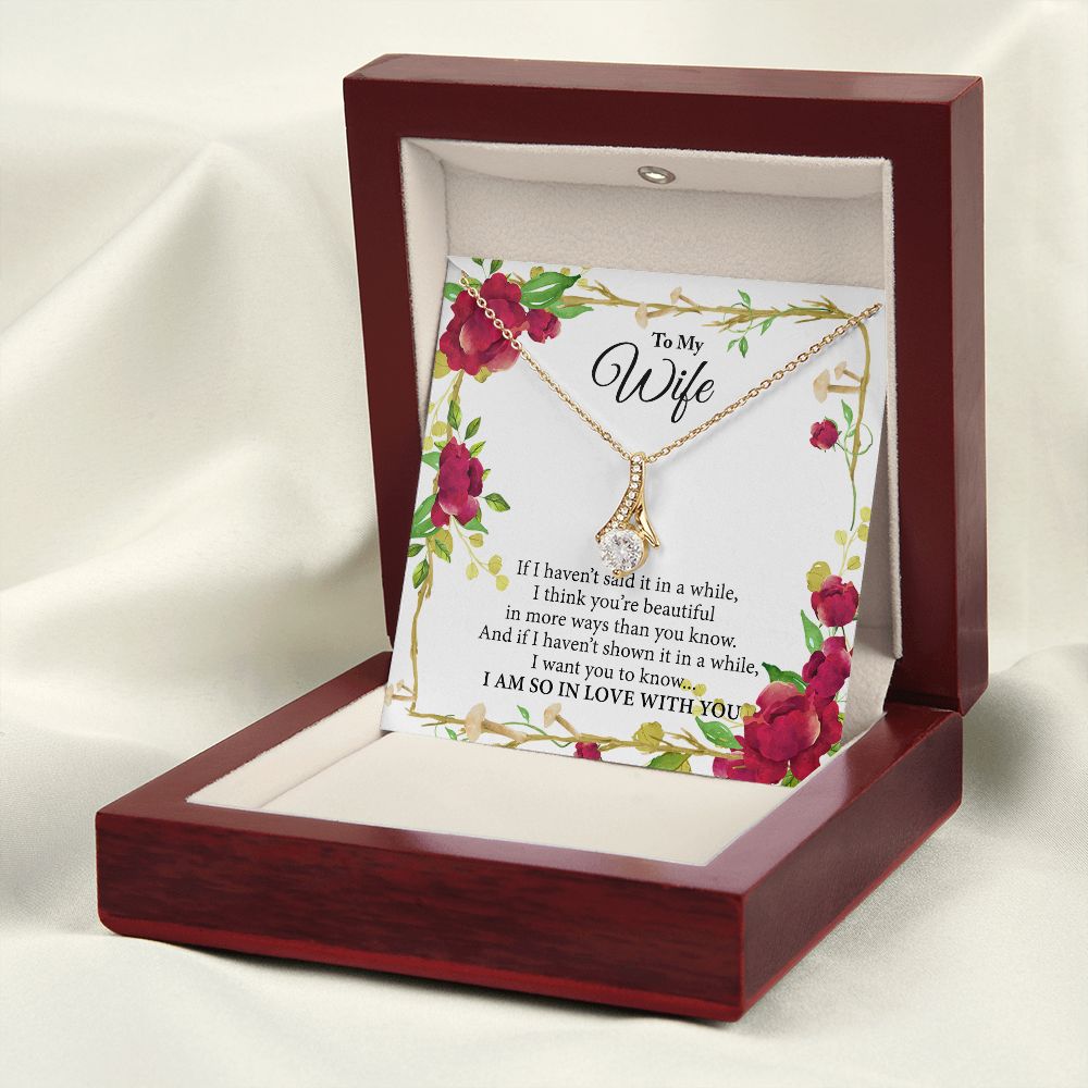 Birthday Gifts For Wife, Necklace Gifts For Wife From Husband, To My Wife Jewelry For Women , To My Wife Necklace  from Husband Wedding Anniversary Present For Wife, Beautiful Wife Jewelry Christmas19 Alluring Beauty Necklace