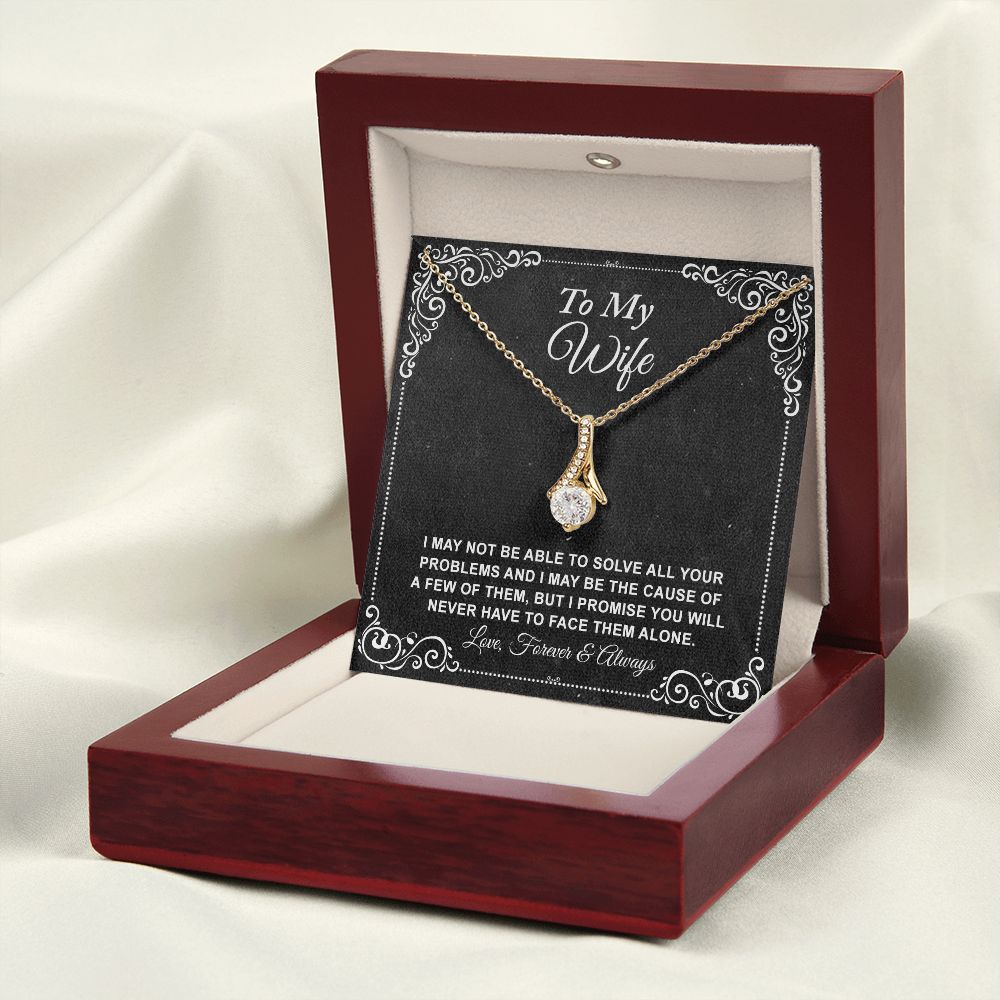 To My Wife Necklace, Gift For Wife From Husband, Anniversary Gift, Valentine's Alluring Beauty Necklace