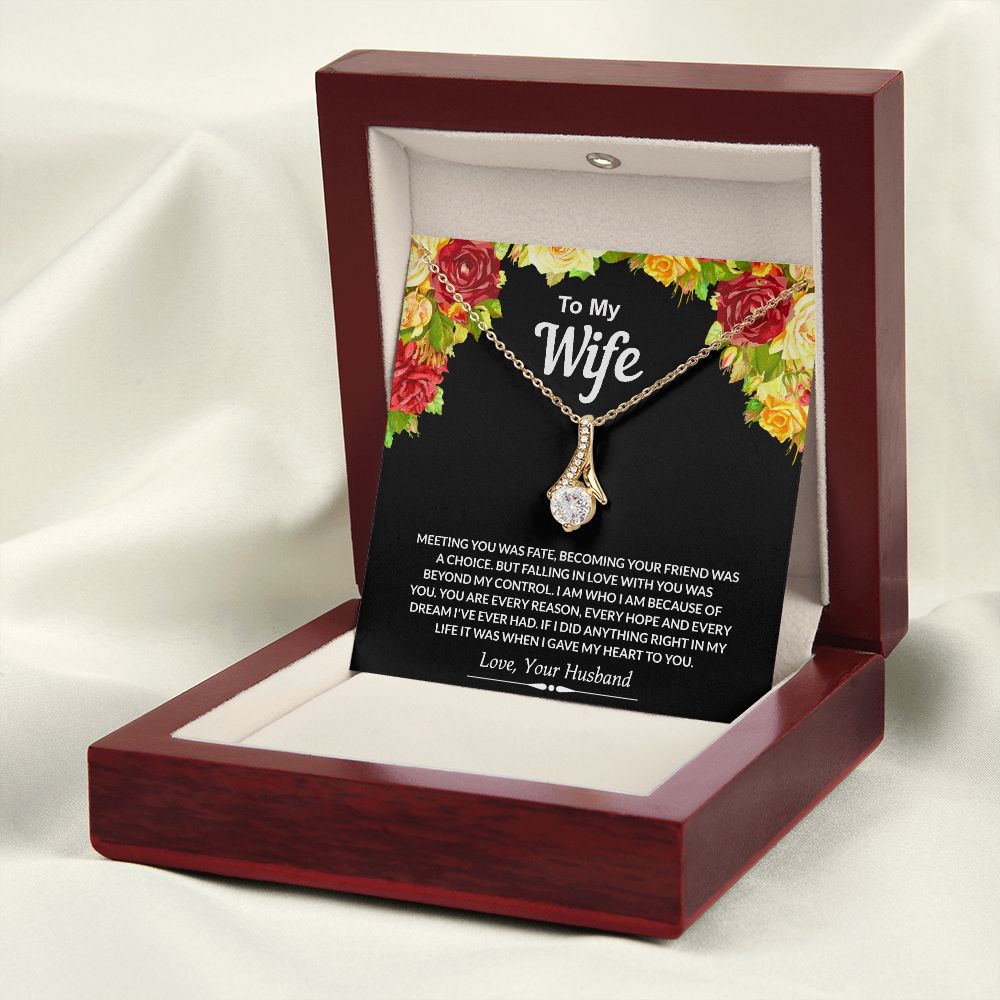 To My Wife Necklace from Husband Jewelry Gift For Wife Valentines Gift for Her Alluring Beauty Necklace