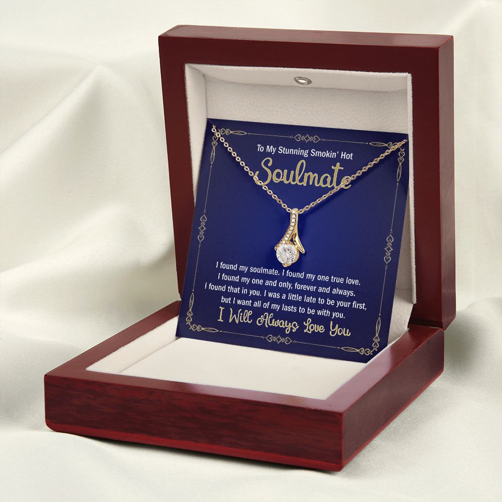 To My Smokin Hot Soulmate Necklace - Wife Gifts From Husband To My Wife Necklace, Gift for Her Romantic, Girlfriend Gifts Necklace for Wife from Men Includes Message Card and Gift Box 6 Alluring Beauty Necklace