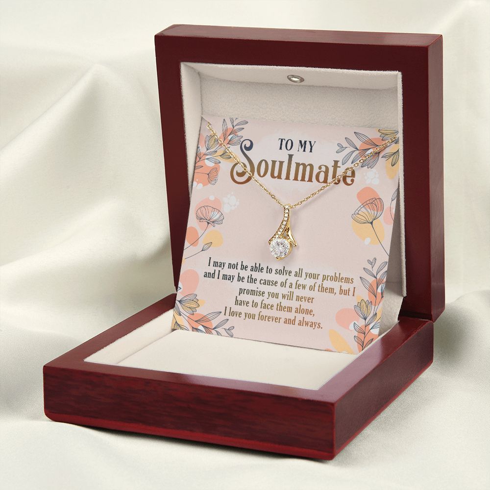 To My Soulmate Necklace for Women Birthday Christmas Jewelry Gifts For My Wife with Message Card Box Personalized Gift Present Pendant for Future Wife Soulmate Girlfriend Love 8 Alluring Beauty Necklace