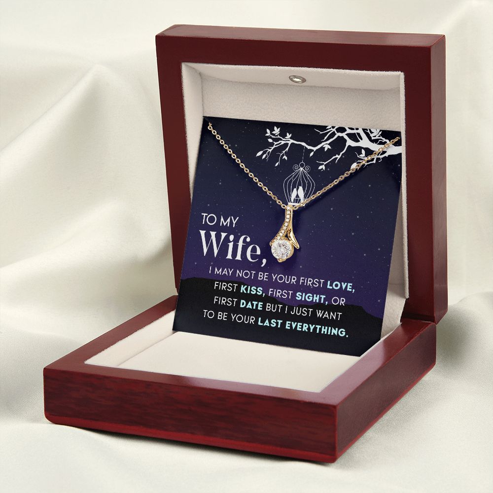To My Wife Necklace from Husband, Personalized Necklace for Women, Luxury Necklace for Wife from Man Men, Wedding Anniversary Present For Wife, Beautiful Wife Jewelry Christmas Birthday Gift For Wife15 Alluring Beauty Necklace