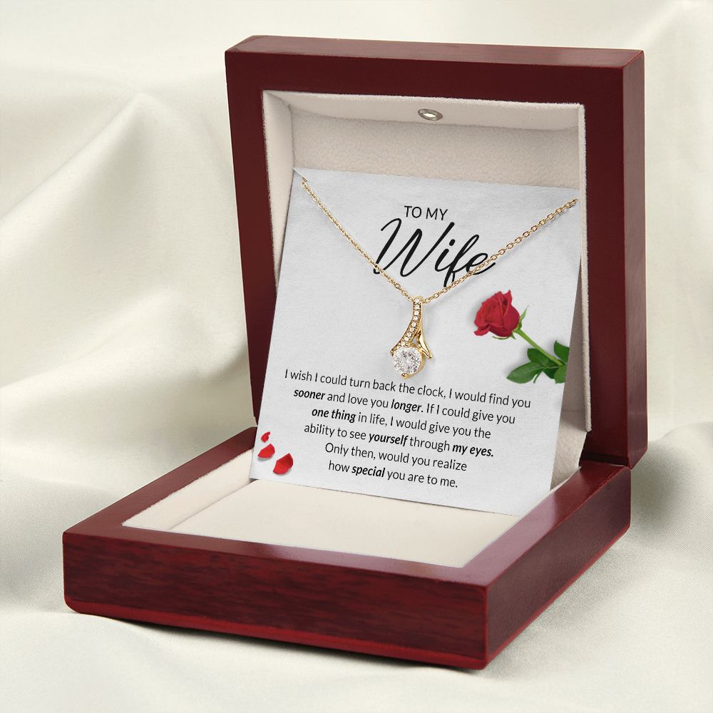 Birthday Gifts For Wife, Necklace Gifts For Wife From Husband, To My Wife Jewelry For Women , To My Wife Necklace  from Husband Wedding Anniversary Present For Wife, Beautiful Wife Jewelry Christmas22 Alluring Beauty Necklace