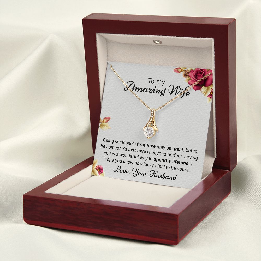 Birthday Gifts For Wife, Necklace Gifts For Wife From Husband, To My Wife Jewelry For Women , To My Wife Necklace  from Husband Wedding Anniversary Present For Wife, Beautiful Wife Jewelry Christmas 6 Alluring Beauty Necklace