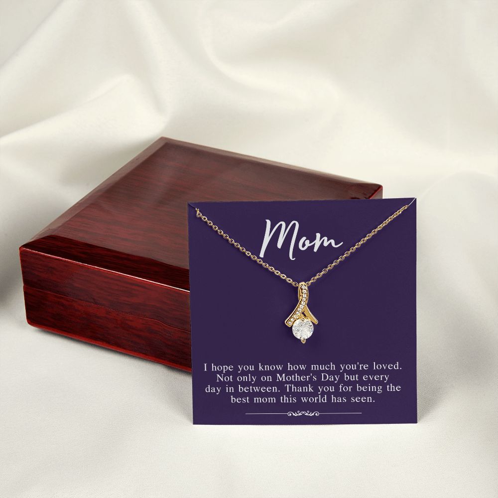 Mom Necklace Gifts for Mom from Daughter to Mom Gifts for Mothers Day from Daughter, To My Mom Necklace from Daughter to Mom Birthday Gifts Necklace with Message Card and Gift Box2239 Alluring Beauty Necklace