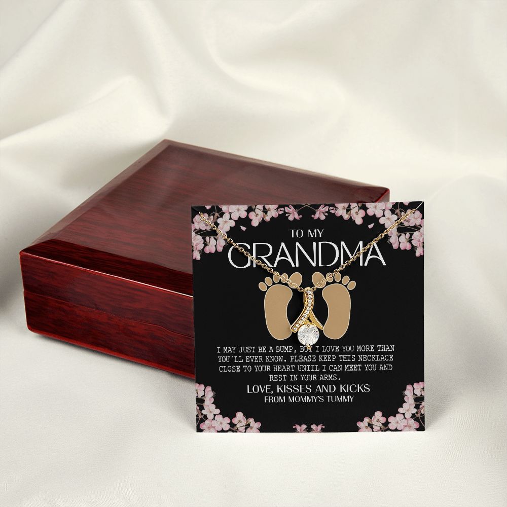 To My Grandma Necklace, Gift for Grandmother Necklace, Mothers Day Gift For Grandma Nana, Grandma Jewelry From Grandchildren GrandKids , Jewelry Box Gift For Grandma Grandmother16 Alluring Beauty Necklace