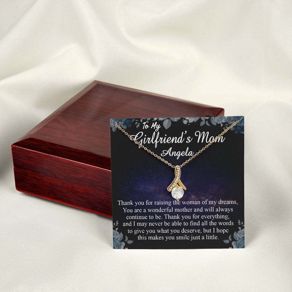 To My Girlfriends Mom Gift Mother's Day Gift for Girlfriend's Mom Necklace Gift Angela Alluring Beauty Necklace