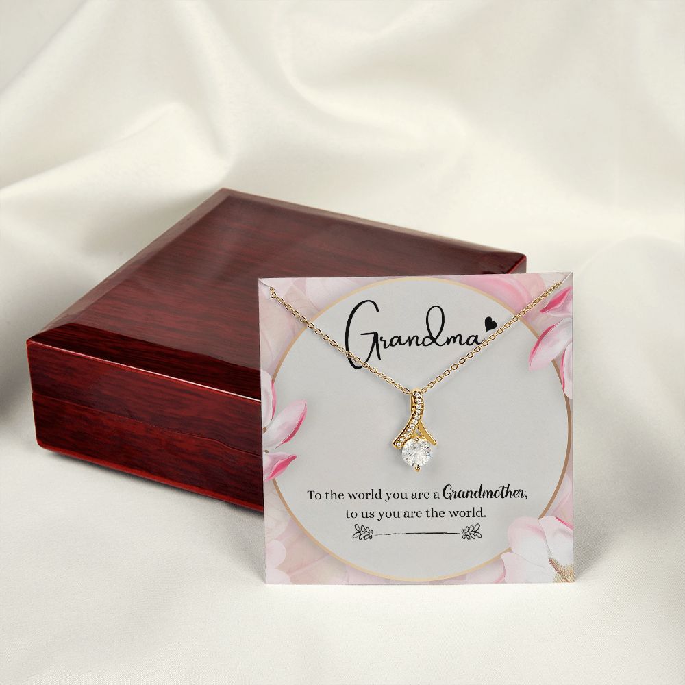 To My Grandma Necklace, Gift for Grandmother Necklace, Mothers Day Gift For Grandma Nana, Grandma Jewelry From Grandchildren GrandKids , Jewelry Box Gift For Grandma Grandmother8 Alluring Beauty Necklace