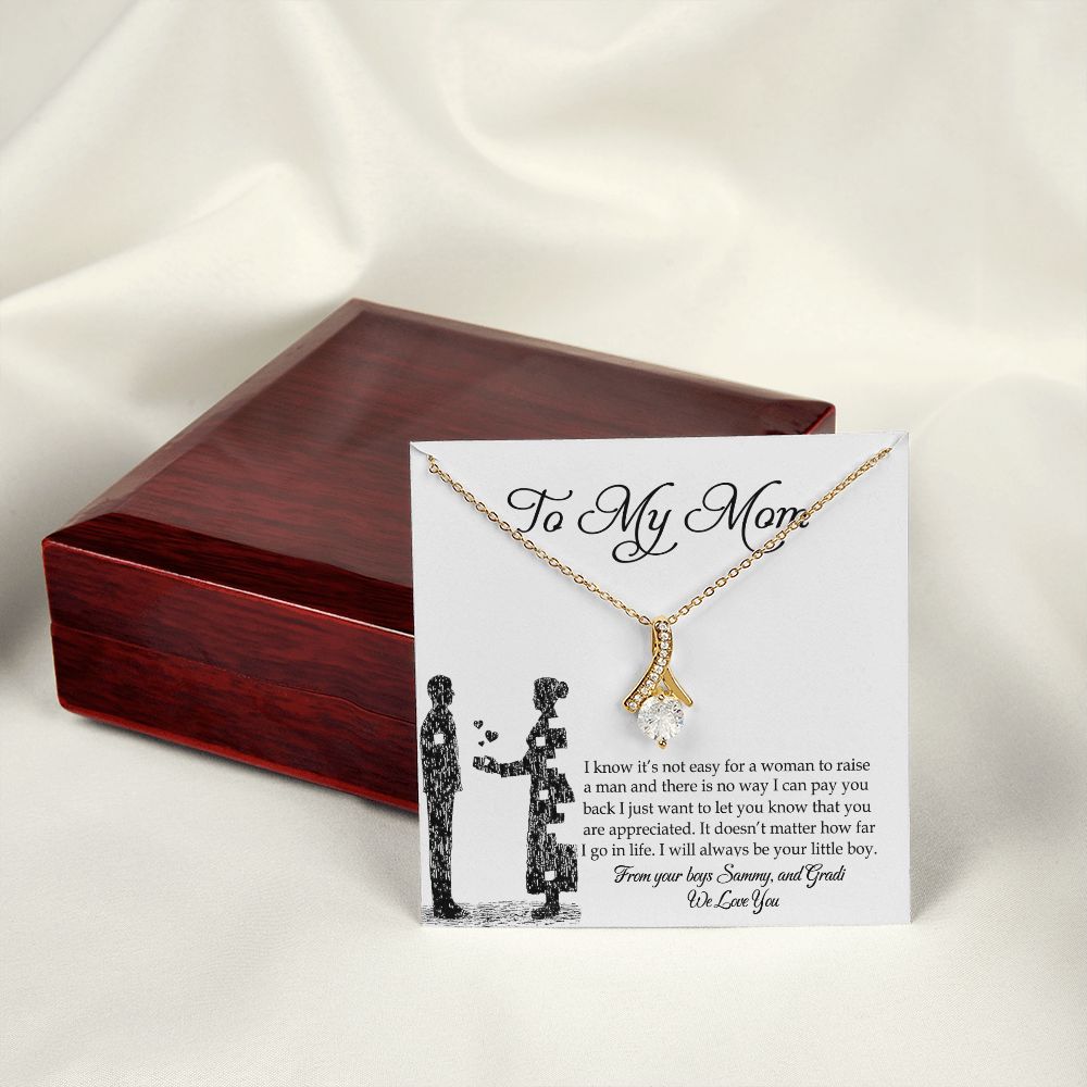 To My Mom Necklace, Gift For Mom, Mother's Day Gift from Son, Mom Jewelry Gift for Mothers Day, Birthday Gift for Mother, Moms Gift from Daughter Son, Necklace for Mom Mother Alluring Beauty Necklace