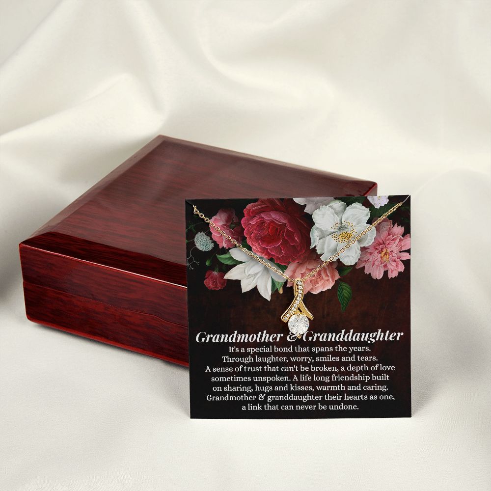 To My Grandma Necklace, Gift for Grandmother Necklace, Mothers Day Gift For Grandma Nana, Grandma Jewelry From Grandchildren GrandKids , Jewelry Box Gift For Grandma Grandmother11 Alluring Beauty Necklace