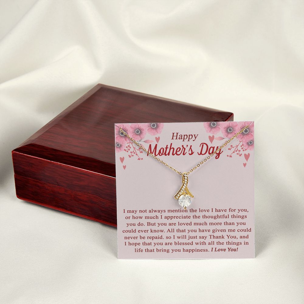 vTo My Mom Angel Mother Necklace Pendant Gift From Daughter Or Son With Message Card Gift For Mom Alluring Beauty Necklace
