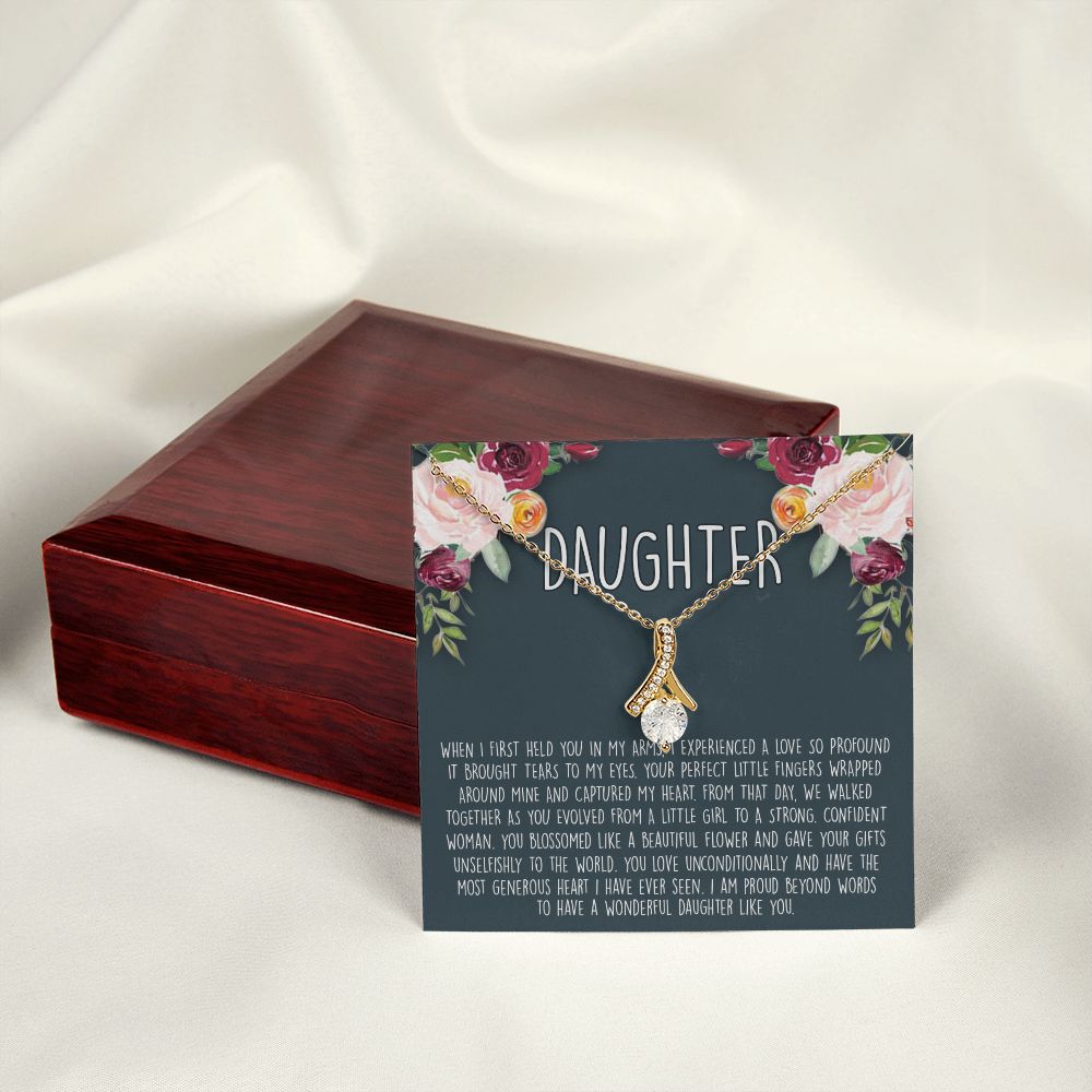Daughter Necklace Gift for Daughter, Daughter Jewelry, Mother Daughter Alluring Beauty Necklace
