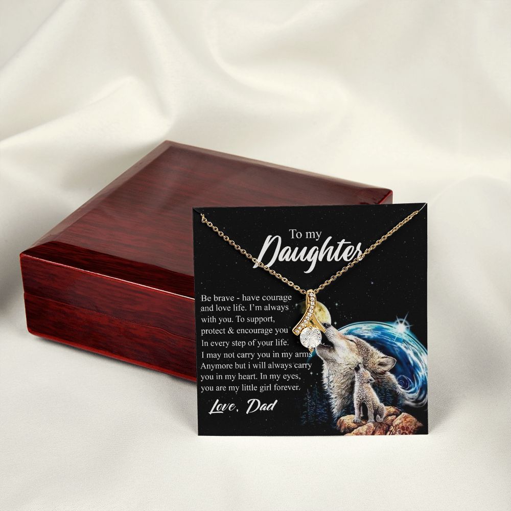 Mother Daughter Gift Ideas, To My Daughter Gift Necklace from Mom, Jewelry Pendant Present for Daughter, Birthday Christmas Gift Graduation Gifts for Daughters, Mother and Daughter Necklace 26 Alluring Beauty Necklace