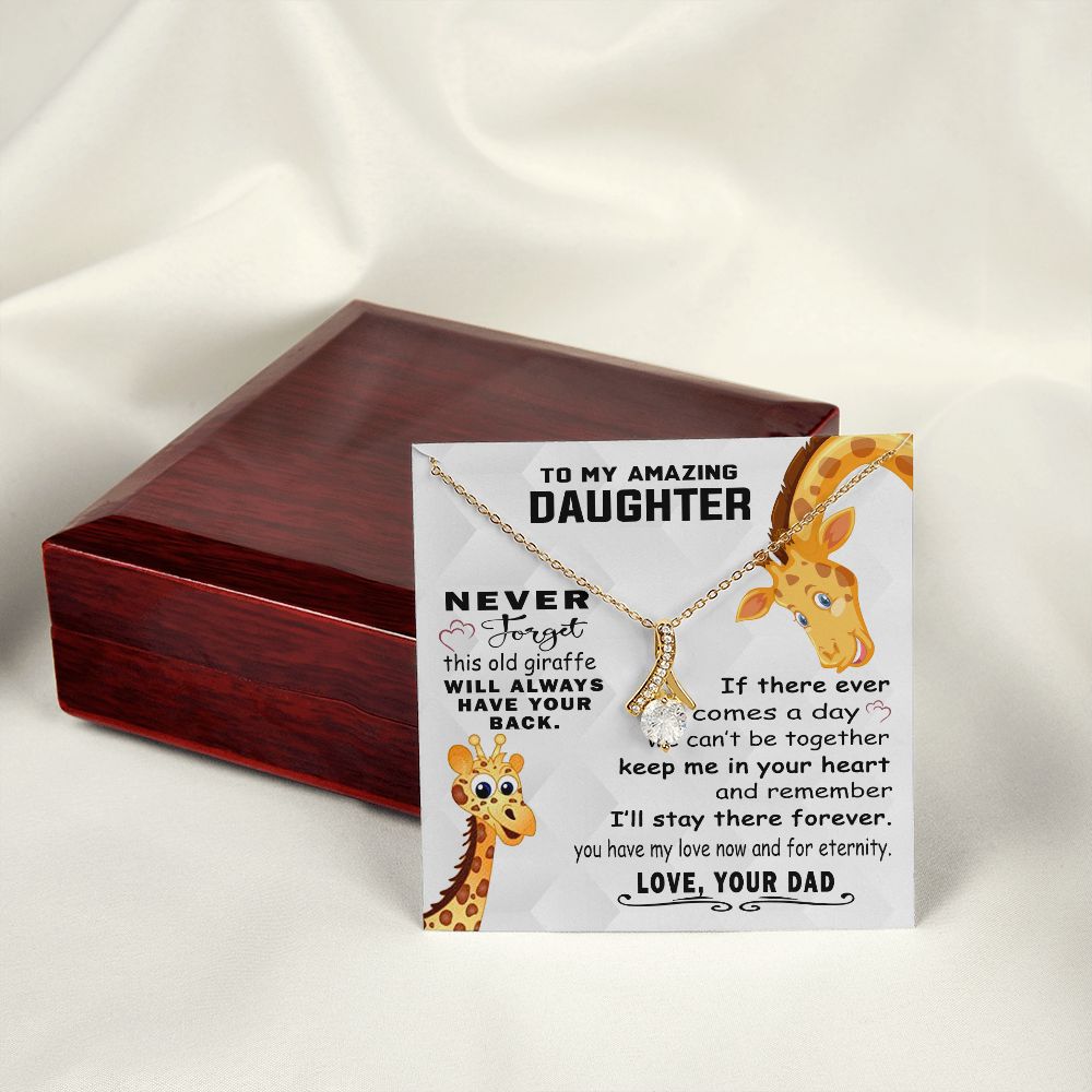 Jewelry Pendant Present for Daughter, To My Daughter Gift Necklace from Mom, Mother Daughter Gift Ideas, Birthday Christmas Gift Graduation Gifts for Daughters, Mother and Daughter Necklace 18 Alluring Beauty Necklace