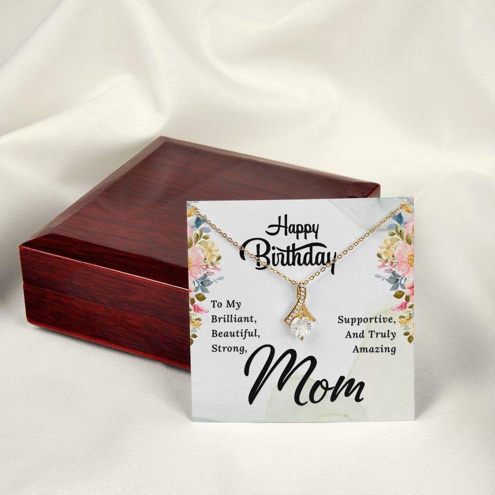 Mom Necklace Gifts for Mom from Daughter to Mom Gifts for Mothers Day from Daughter, To My Mom Necklace from Daughter to Mom Birthday Gifts Necklace with Message Card and Gift Box2229 Alluring Beauty Necklace