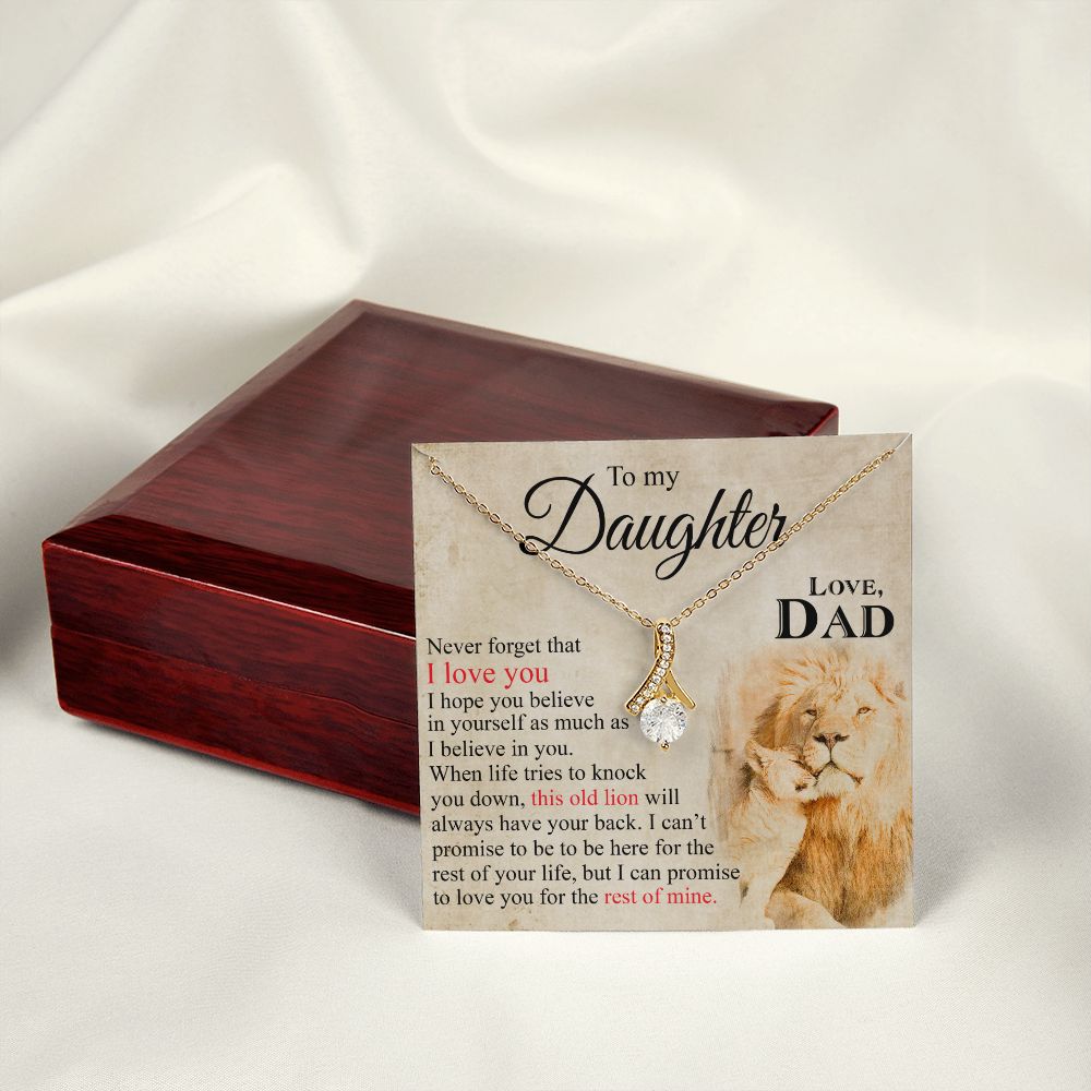 Mother Daughter Gift Ideas, To My Daughter Gift Necklace from Mom, Jewelry Pendant Present for Daughter, Birthday Christmas Gift Graduation Gifts for Daughters, Mother and Daughter Necklace 23 Alluring Beauty Necklace