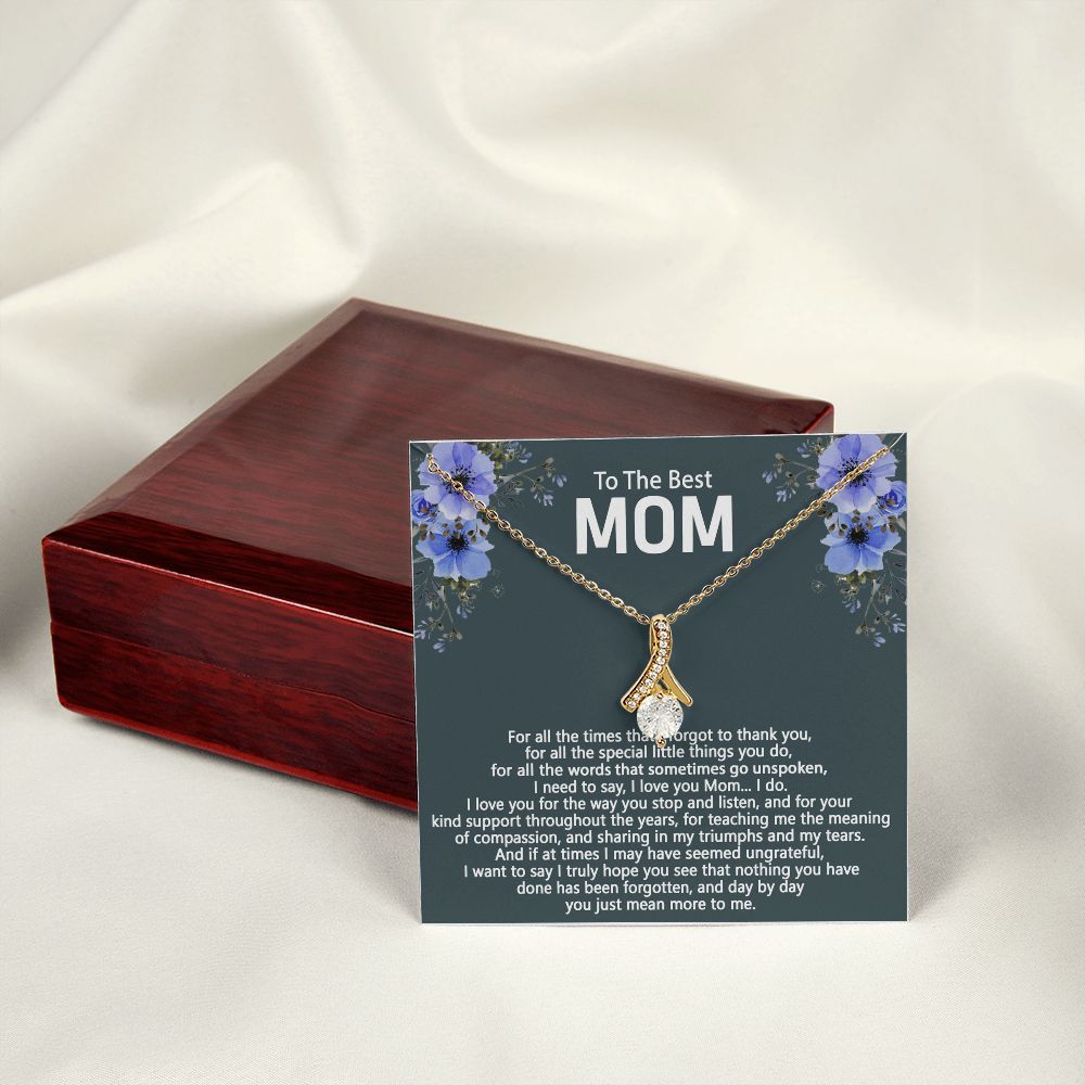 To The Best Mom Love Knot Necklace Gift For Mom On Mother's Day Alluring Beauty Necklace