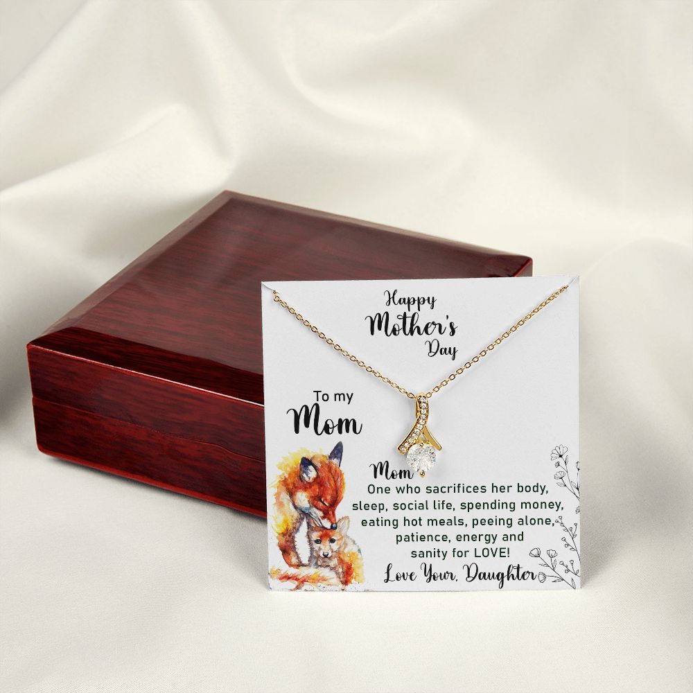 Mom Necklace Gifts for Mom from Daughter to Mom Gifts for Mothers Day from Daughter, To My Mom Necklace from Daughter to Mom Birthday Gifts Necklace with Message Card and Gift Box2223 Alluring Beauty Necklace