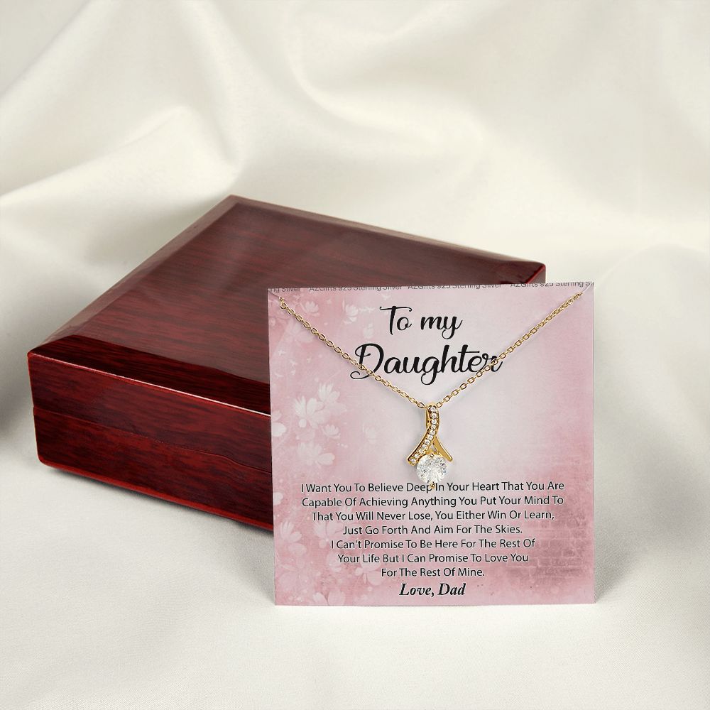 To My Daughter Necklace Gift From Mom I Love You Forever and Always Hearts Necklace For Daughter Present for Birthday Anniversary Christmas Valentine's Day Alluring Beauty Necklace