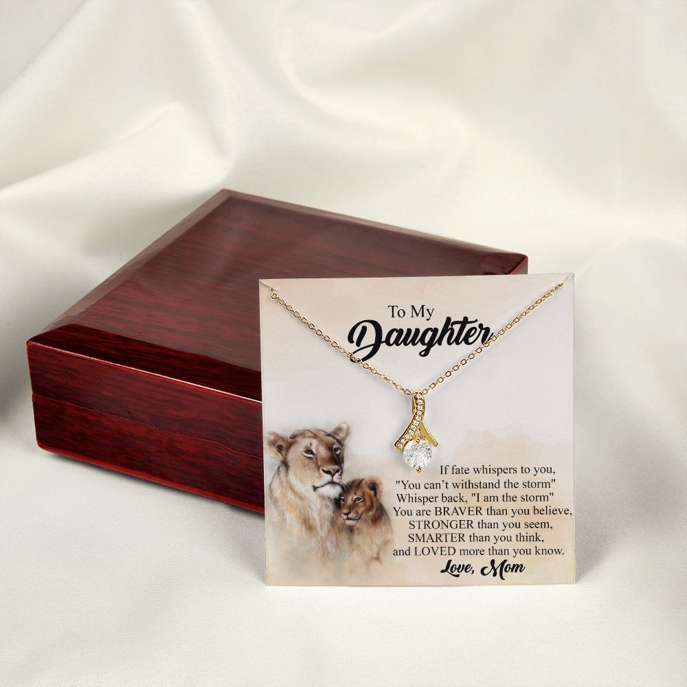 Mother Daughter Gift Ideas, To My Daughter Gift Necklace from Mom, Jewelry Pendant Present for Daughter, Birthday Christmas Gift Graduation Gifts for Daughters, Mother and Daughter Necklace 24 Alluring Beauty Necklace