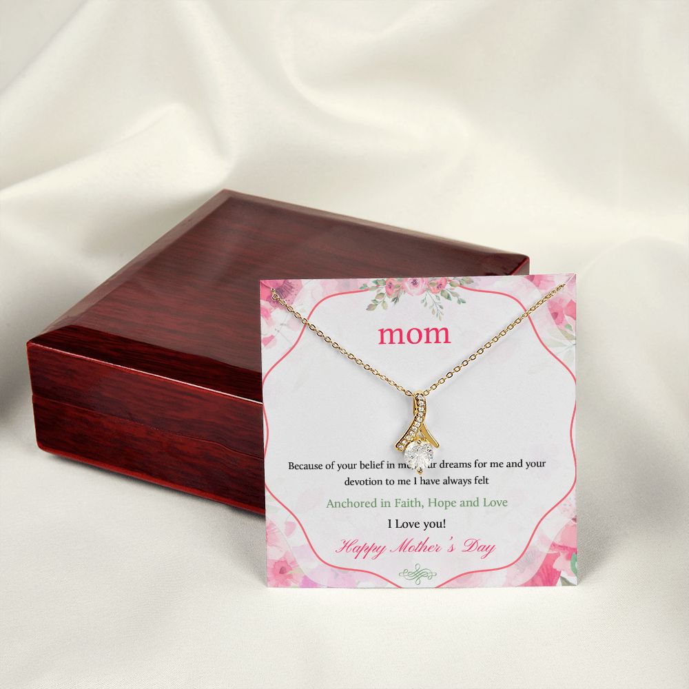 Mom Necklace Gifts for Mom from Daughter to Mom Gifts for Mothers Day from Daughter, To My Mom Necklace from Daughter to Mom Birthday Gifts Necklace with Message Card and Gift Box12 Alluring Beauty Necklace