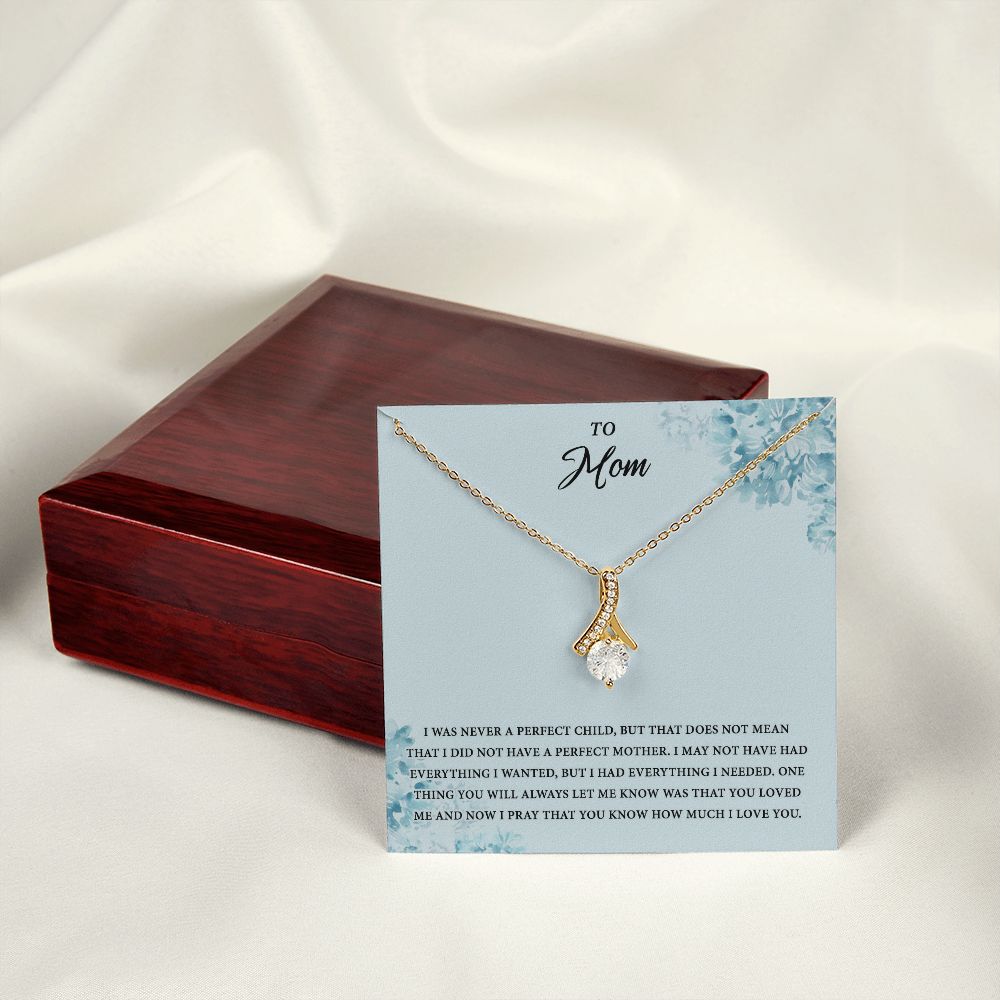 Mom Necklace Gifts for Mom from Daughter to Mom Gifts for Mothers Day from Daughter, To My Mom Necklace from Daughter to Mom Birthday Gifts Necklace with Message Card and Gift Box2227 Alluring Beauty Necklace