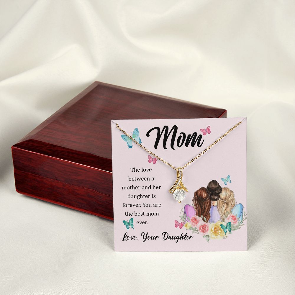Mom Necklace Gifts for Mom from Daughter to Mom Gifts for Mothers Day from Daughter, To My Mom Necklace from Daughter to Mom Birthday Gifts Necklace with Message Card and Gift Box21 Alluring Beauty Necklace
