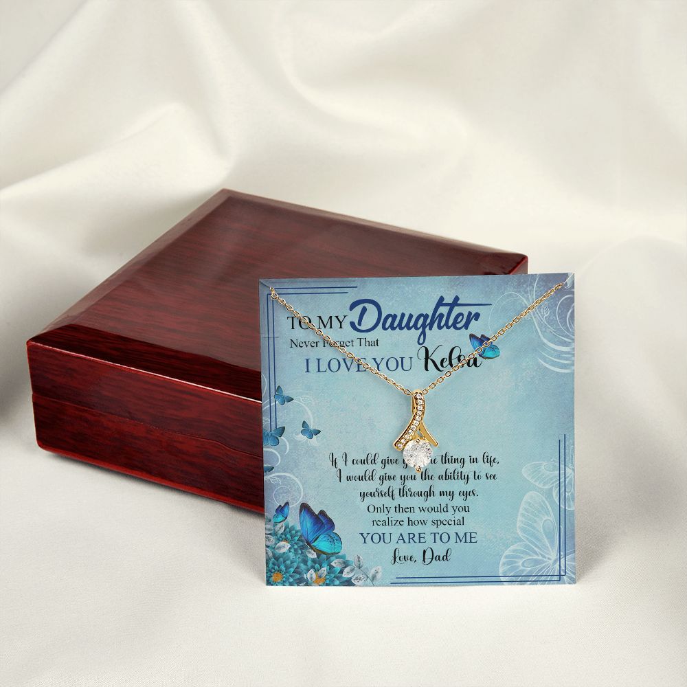 Mother Daughter Gift Ideas, To My Daughter Gift Necklace from Mom, Jewelry Pendant Present for Daughter, Birthday Christmas Gift Graduation Gifts for Daughters, Mother and Daughter Necklace 21 Alluring Beauty Necklace