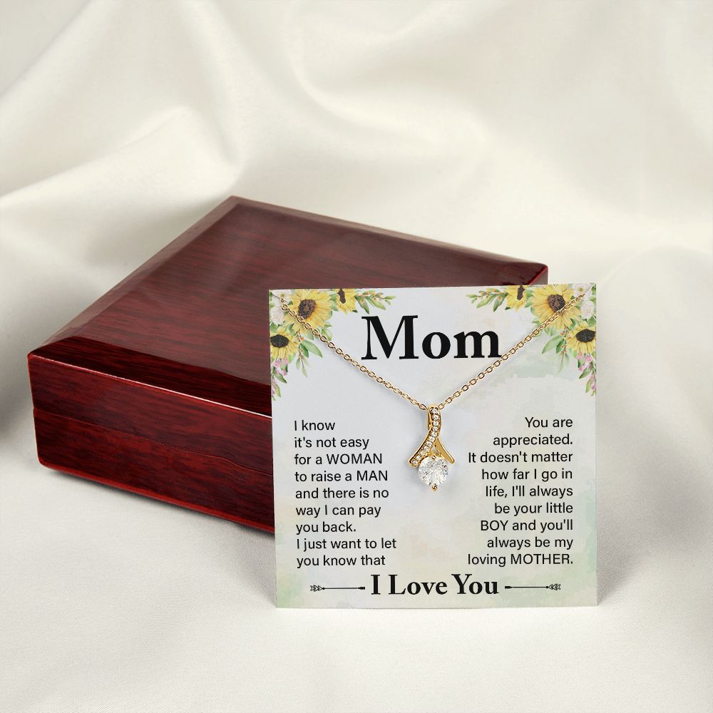 To My Mom Necklace, Gift For Mom, Mother's Day Gift from Daughter, Mom Jewelry Gift for Mothers Day, Birthday Gift for Mother, Moms Gift from Daughter Son, Necklace for Mom Mother 20 Alluring Beauty Necklace