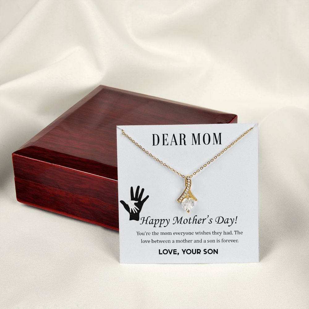 2Mom Necklace Gifts for Mom from Daughter to Mom Gifts for Mothers Day from Daughter, To My Mom Necklace from Daughter to Mom Birthday Gifts Necklace with Message Card and Gift Box2228 Alluring Beauty Necklace