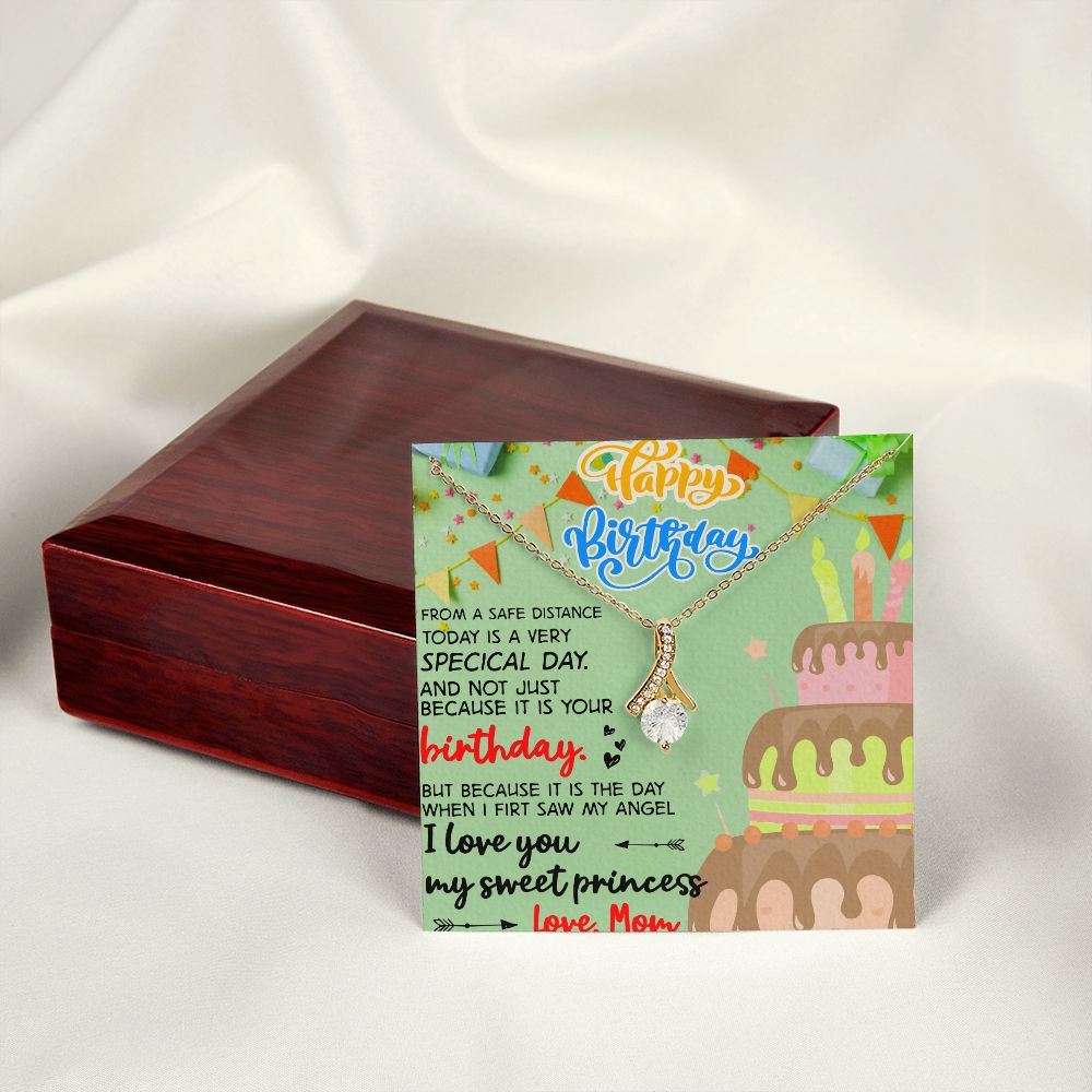 Mother Daughter Gift Ideas, To My Daughter Gift Necklace from Mom, Jewelry Pendant Present for Daughter, Birthday Christmas Gift Graduation Gifts for Daughters, Mother and Daughter Necklace 31 Alluring Beauty Necklace