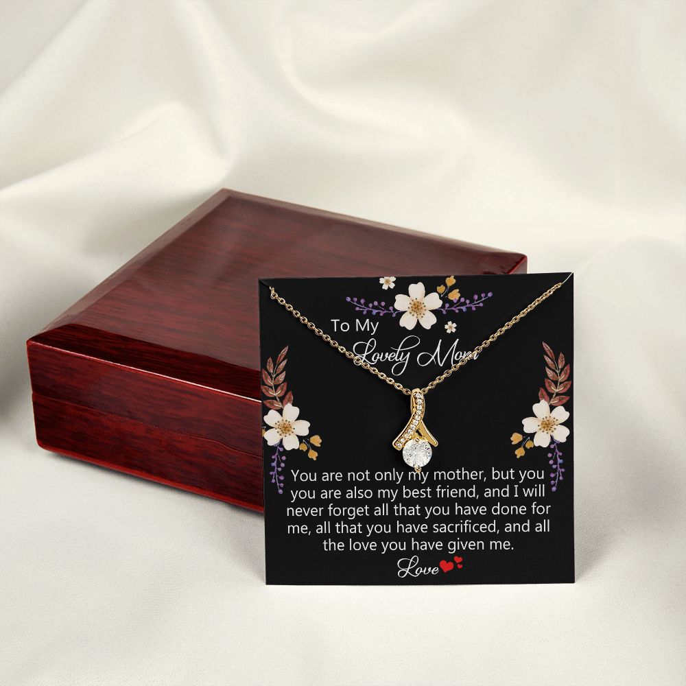 To My Mom Necklace, Gift For Mom, Mother's Day Gift from Daughter, Mom Jewelry Gift for Mothers Day, Birthday Gift for Mother, Moms Gift from Daughter Son, Necklace for Mom Mother15 Alluring Beauty Necklace
