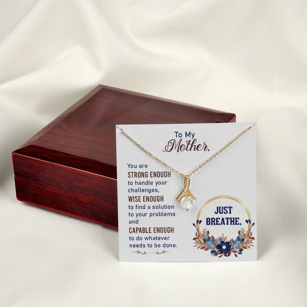 To My Mother Necklace Pendant Gift From Daughter In Law Necklace Strong Enough Gift For To Mom Happy Mother's Day Mother In Law Gift On Birthday Anniversary Gift 30821 Alluring Beauty Necklace