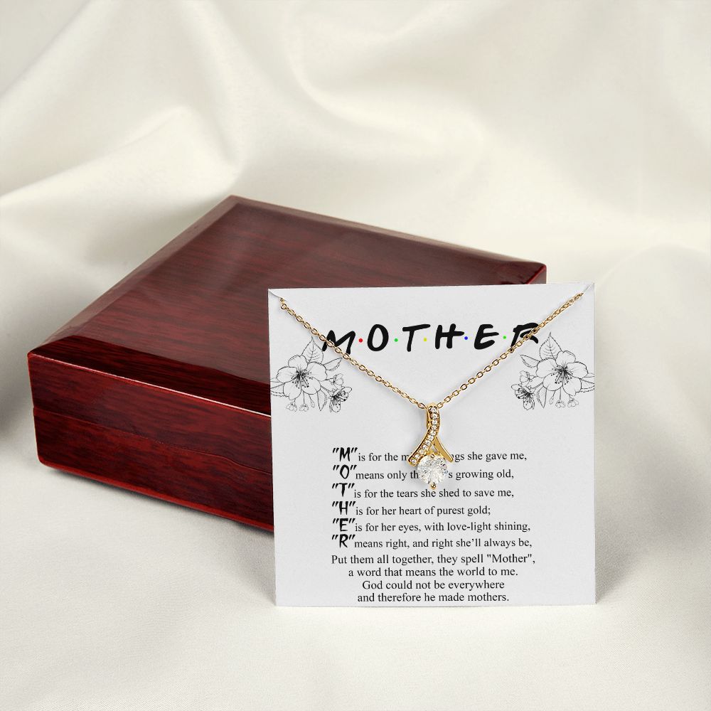 Mom Necklace Gifts for Mom from Daughter to Mom Gifts for Mothers Day from Daughter, To My Mom Necklace from Daughter to Mom Birthday Gifts Necklace with Message Card and Gift Box2224 Alluring Beauty Necklace