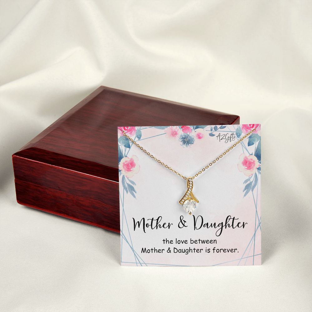 Mom Necklace Gifts for Mom from Daughter to Mom Gifts for Mothers Day from Daughter, To My Mom Necklace from Daughter to Mom Birthday Gifts Necklace with Message Card and Gift Box Alluring Beauty Necklace