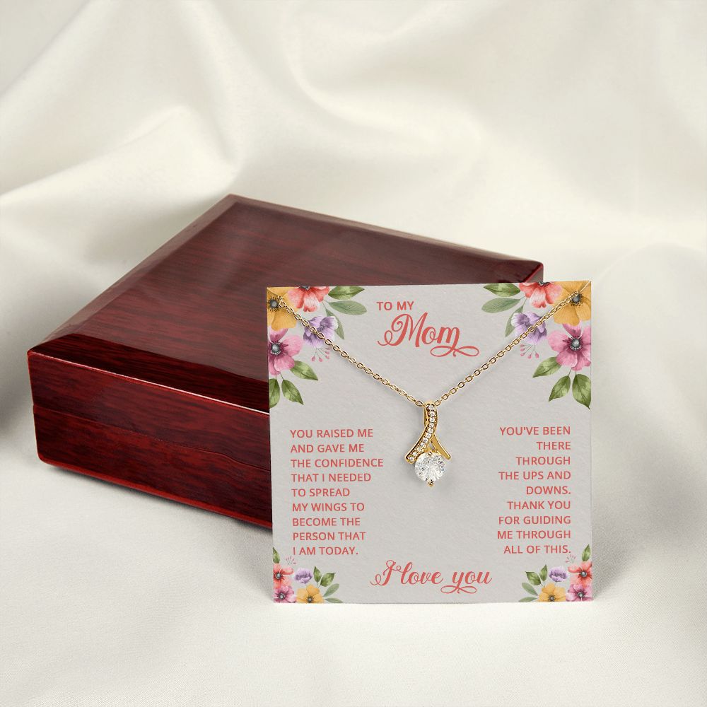 Mom Necklace Gifts for Mom from Daughter to Mom Gifts for Mothers Day from Daughter, To My Mom Necklace from Daughter to Mom Birthday Gifts Necklace with Message Card and Gift Box16 Alluring Beauty Necklace