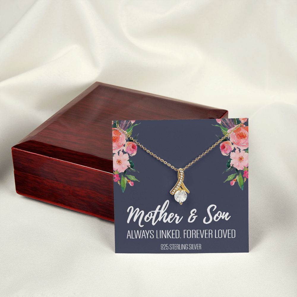Gift For Mom From Son, Mother Son Gifts, Happy Mother's Day Necklace, Mom Gift Alluring Beauty Necklace
