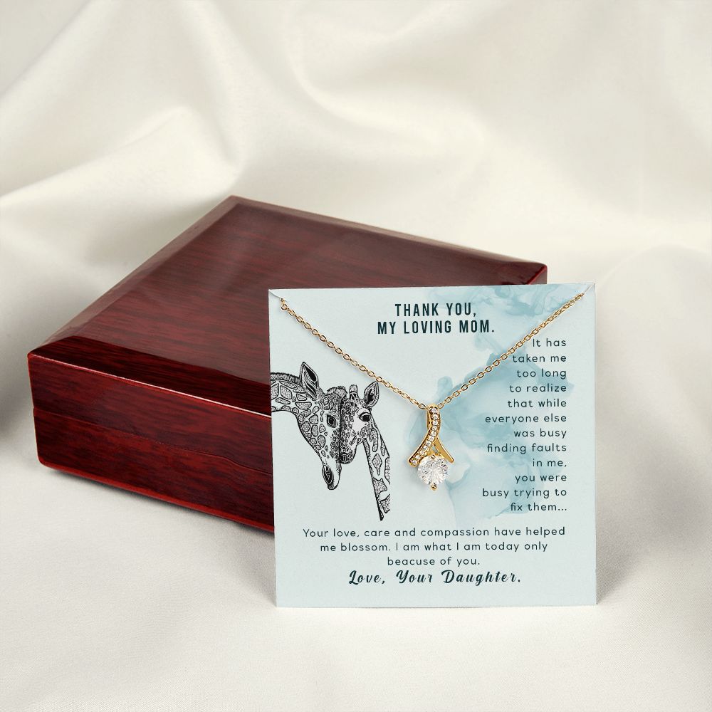 To My Thank You My Loving Mom Giraffe Necklace Pendant Gift From Mom Necklace Gift For To Daughter Birthday Daughter In Law Gift On Birthday Anniversary Gift 30821 Alluring Beauty Necklace