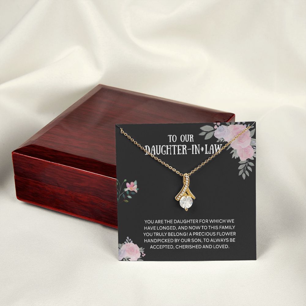 To Our Daughter-in-law Necklace from Mother-in-law Daughter-in-law Birthday Gift Alluring Beauty Necklace
