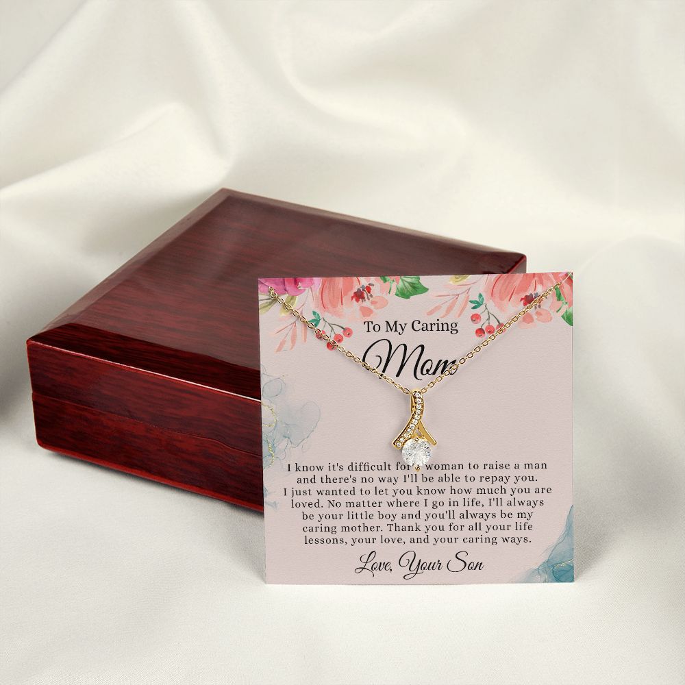 To My Mom Necklace, Mom Gift From Son, Mom gifts, Gift for Mom From Son, Mom Mothers Day Gift From Son, To my Mom Necklace, Mom Gift Necklace, Mother Birthday Gift From Son Alluring Beauty Necklace