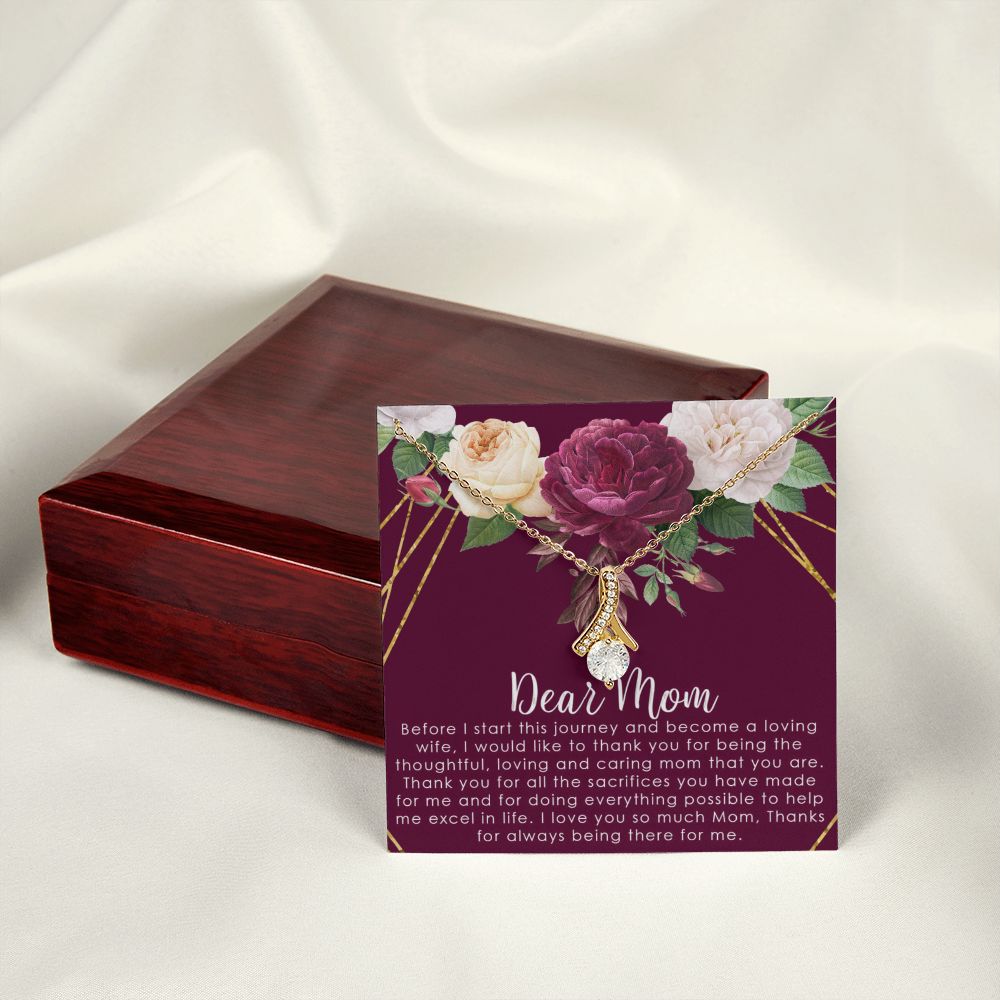 To My Mom Necklace, Gift For Mom, Mother's Day Gift from Daughter, Mom Jewelry Gift for Mothers Day, Birthday Gift for Mother, Moms Gift from Daughter Son, Necklace for Mom Mother2 Alluring Beauty Necklace