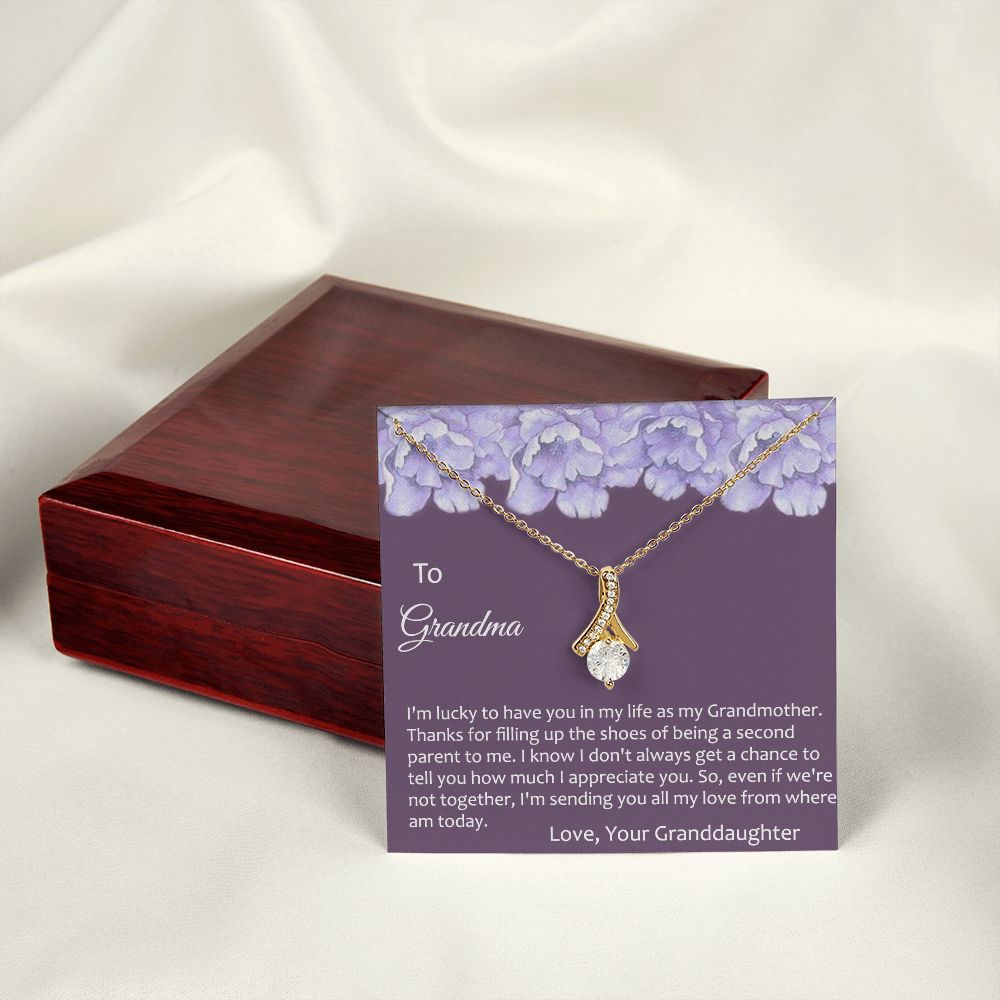 To My Grandma Necklace, Gift for Grandmother Necklace, Mothers Day Gift For Grandma Nana, Grandma Jewelry From Grandchildren GrandKids , Jewelry Box Gift For Grandma Grandmother21 Alluring Beauty Necklace