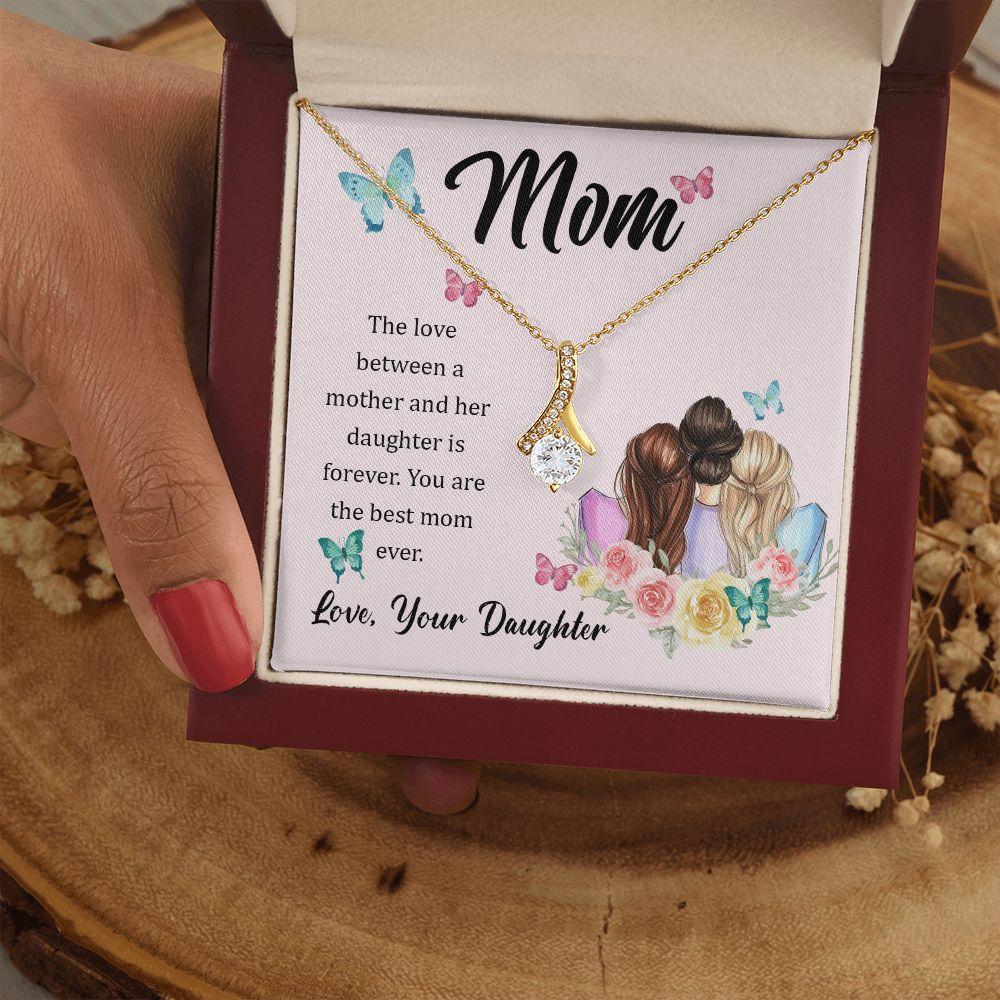 Mom Necklace Gifts for Mom from Daughter to Mom Gifts for Mothers Day from Daughter, To My Mom Necklace from Daughter to Mom Birthday Gifts Necklace with Message Card and Gift Box21 Alluring Beauty Necklace